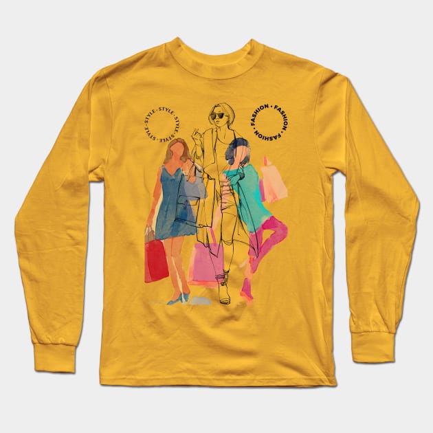 style fashion Long Sleeve T-Shirt by AMINOS ART